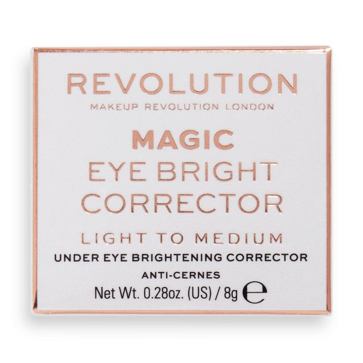 A good night's sleep in a pot. The Revolution Eye Bright Corrector has a unique cream formula to correct & brighten the under eye by neutralising discolouration and dark circles to provide the perfect base for concealer. The light reflecting, illuminating pigments create a radiant glow while the castor seed oil helps to maintain a flawless finish. The cake-free, lightweight and fast-absorbing corrector is available in 2 shades: Bright Under Eye, Bright Undereye, Under Eye Corrector, Eye Corrector, Revolution Beauty, Makeup Revolution London, Buy Makeup, Beauty Magic, Magic Eyes