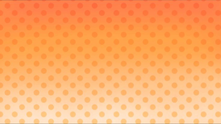 an orange and yellow background with small circles on the bottom, as well as dots in the middle