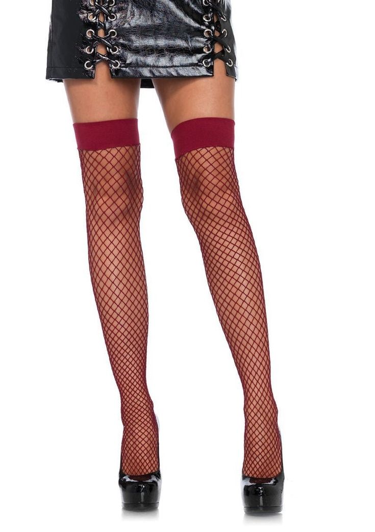 We love to add these Fishnet Thigh High Stockings to our costumes! We could see these looking oh so cute with our plaid collection, one of our fairytale costumes, or a cute pin-up look! Available in BurgundyMade for adults.Available in O/S, one size fits all only Sugarpuss Size Chart + Care Instructions Shipping Info Fishnet Thigh High Hosiery For Halloween, Thigh High Fishnet Hosiery For Halloween, Fishnet Thigh Highs For Halloween, Fishnet Legwear For Fall Party, Thigh High Fishnet Stockings, Fishnet Thigh Highs, Shorts Haircuts, Thigh High Fishnets, Thigh High Stockings And Tights