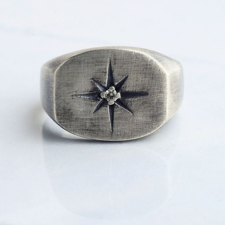 Handmade pole star men ring. This ring is inspired by the astrology. You can buy this ring, which will attract all the attention thanks to its flawless handwork details, either 925 sterling silver or silver plated on white bronze.both materials are produced with the same craftsmanship and have the same appearance.This unique ring, which those who see it will look at again and cannot take their eyes off, will be packaged appropriately for gifting. MATERIALS: - Solid 925 sterling silver - White Br Signet Ring Men Pinky, Mens Rings Pinky, Silver Pinky Ring Men, Symbolic Silver Metal Signet Ring, Silver Symbolic Signet Ring For Collectors, Silver Pinky Ring, Signet Ring Men, Biker Rings, Pole Star