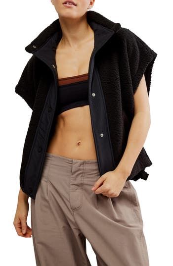 With its oversized fit and cozy curly fleece, this layer-ready vest will be the first thing you reach for as soon as the temps start to dip. 24" length (size Medium)   Stand collar   100% polyester   Machine wash, line dry   Imported A Barrier, Outerwear Vest, Fleece Vest, Fp Movement, Fashion Help, Funnel Neck, Outerwear Women, Funnel, Sweater Shirt