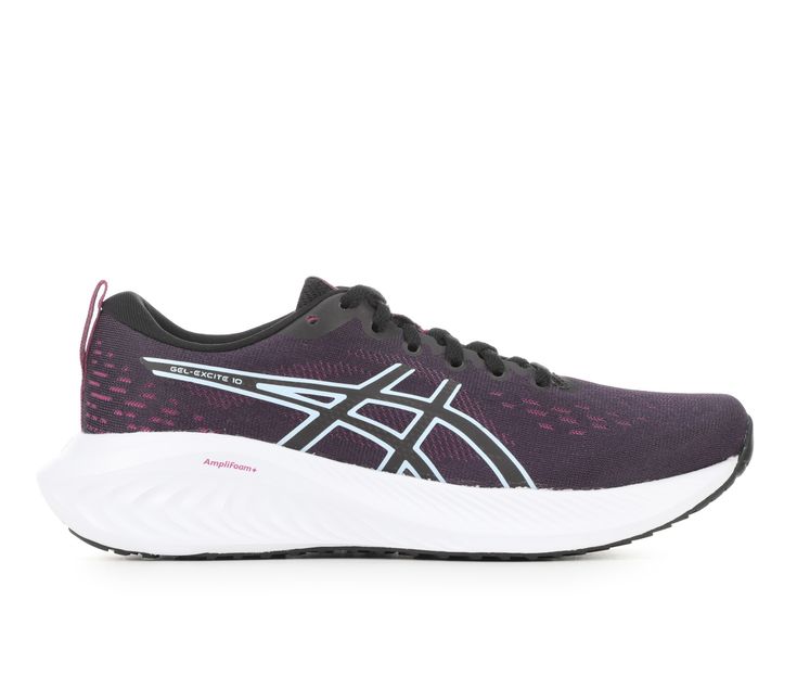 The ASICS Gel Excite 10 features a modern and dynamic design, making it an excellent choice for both seasoned runners and those just starting their fitness journey. The breathable mesh upper ensures optimal ventilation, keeping your feet cool during your runs, while the synthetic overlays provide support and stability. Classic round toe, Lace-up closure for a secure fit, Engineered jacquard mesh upper, Rearfoot GEL® technology, GUIDANCE LINE® technology, AMPLIFOAM™ PLUS cushioning, OrthoLite™ so Asics Synthetic Running Shoes With Arch Support, Asics Synthetic Sneakers With Arch Support, Functional Asics Synthetic Running Shoes, Asics Running Shoes With Arch Support For Jogging, Asics Trail Running Shoes With Arch Support For Jogging, Asics Sneakers With Arch Support For Jogging, Asics Sneakers For Jogging With Arch Support, Asics Running Shoes For Marathon With Arch Support, Asics Running Shoes With Boost Midsole