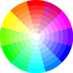 a color wheel with different colors in it