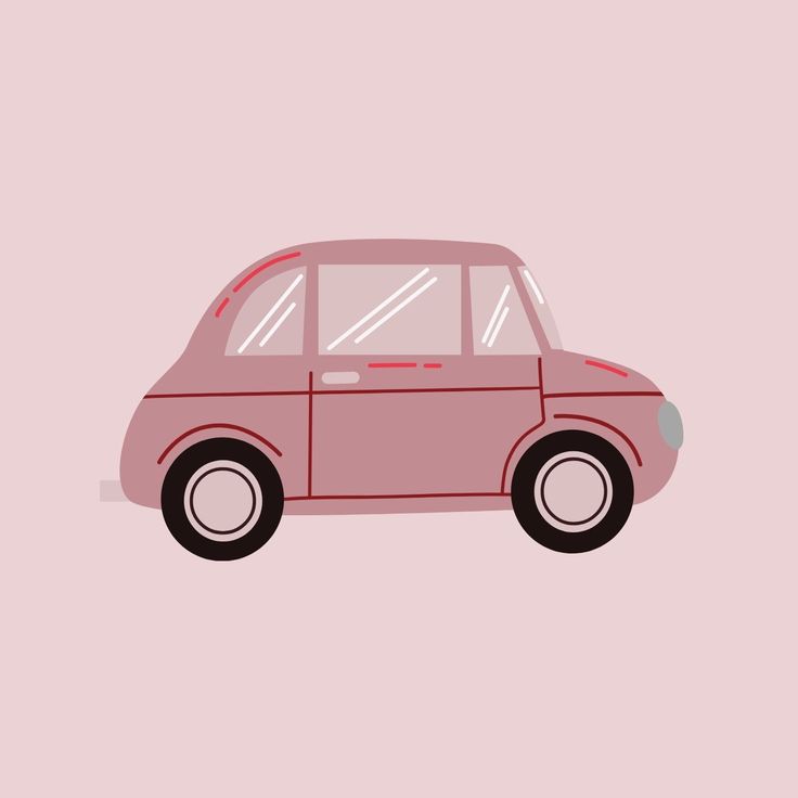 a small pink car on a pink background