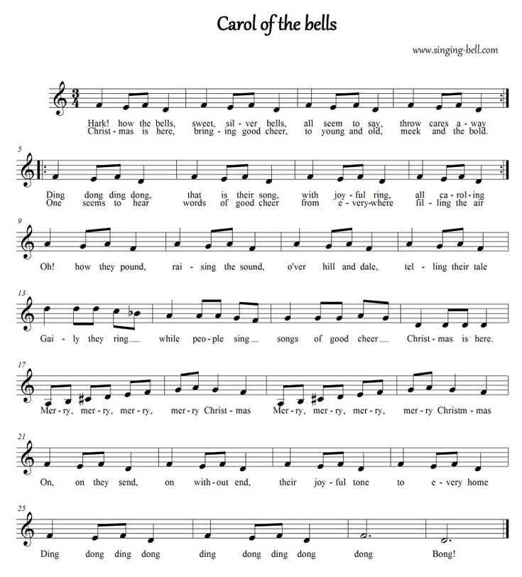 carol of the bells sheet music