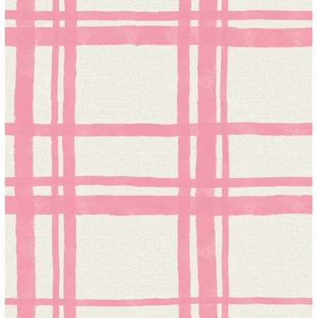 a pink and white plaid wallpaper