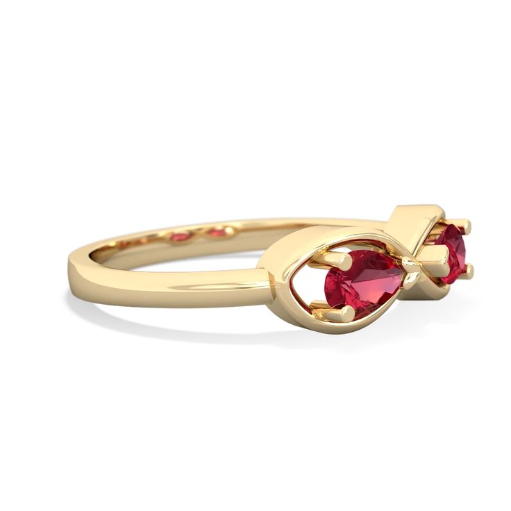 This infinity ring features a pear-cut lab ruby and . Set in timeless 14K Yellow Gold, it can become a keepsake to be handed down from generation to generation. "To see a world in a grain of sand and heaven in a wild flower, hold infinity in the palm of your hand and eternity in an hour." -William Blake. Clean Origin, William Blake, Grain Of Sand, Tourmaline Jewelry, Infinity Ring, Garnet Jewelry, Ruby Jewelry, Wild Flower, Pear Cut