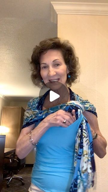 PositivelyCathy on Instagram: "Here are two ways (maybe three) to use the straps of a tank top to style a long scarf instead of knotting, pinning, or clipping! #scarftutorial #scarftrick #styletips #tanktopstyle #fashionaccessory" Different Ways To Tie Scarves, Long Narrow Scarf Tying, How To Use Scarf Rings, Tying A Long Scarf, How To Tie Large Scarf, Tying Scarf Into Shirt, Ways To Tie A Scarf Around Your Neck, Ways To Wear A Scarf With A Dress, How To Use A Scarf