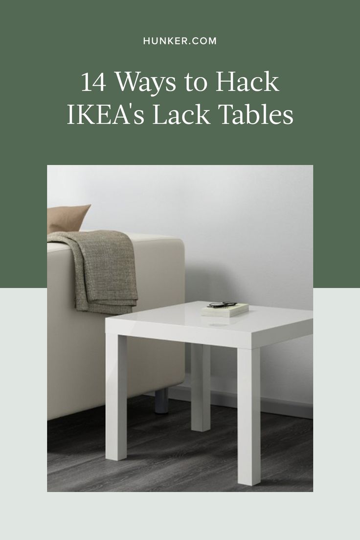 The Lack series is an IKEA standby if you're looking for budget and basic surface pieces. They are really about as inexpensive as furniture can be. That said, you can always make a good thing better. See how people upgrade their Lack items. #hunkerhome #ikea #ikeahack #ikeahackideas #ikeainspo Ikea Lack Table Ideas, Ikea Lack Side Table Hack, Lack Ikea Table, Ikea Lack Hack Table, Ikea Side Table Makeover, Kallax Side Table, Ikea Lack Table Makeover, Ikea End Table Hack, Ikea Table Decor