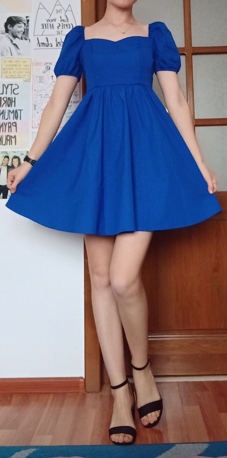 Royal Blue Clothes, Blue Graduation Dress, Royal Blue Summer Dress, Royal Blue Dress Summer, Royal Blue Dress Short, Blue Graduation Dresses, Royal Blue Flats, Royal Blue Outfits, Dress Outfits Party