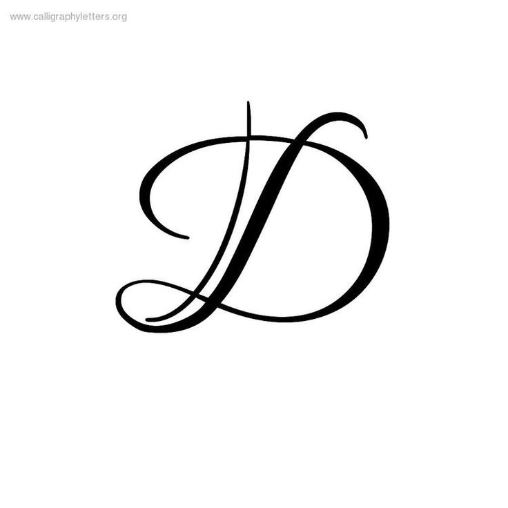 the letter d is shown in black ink