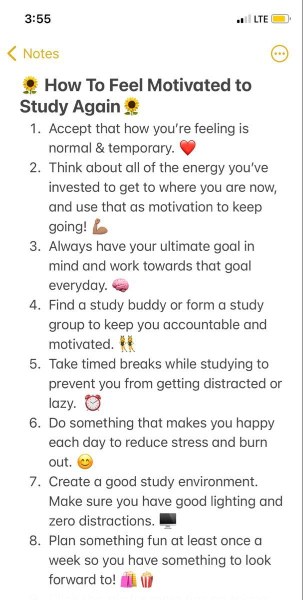 a text message with the words how to feel motivnated to study again on it