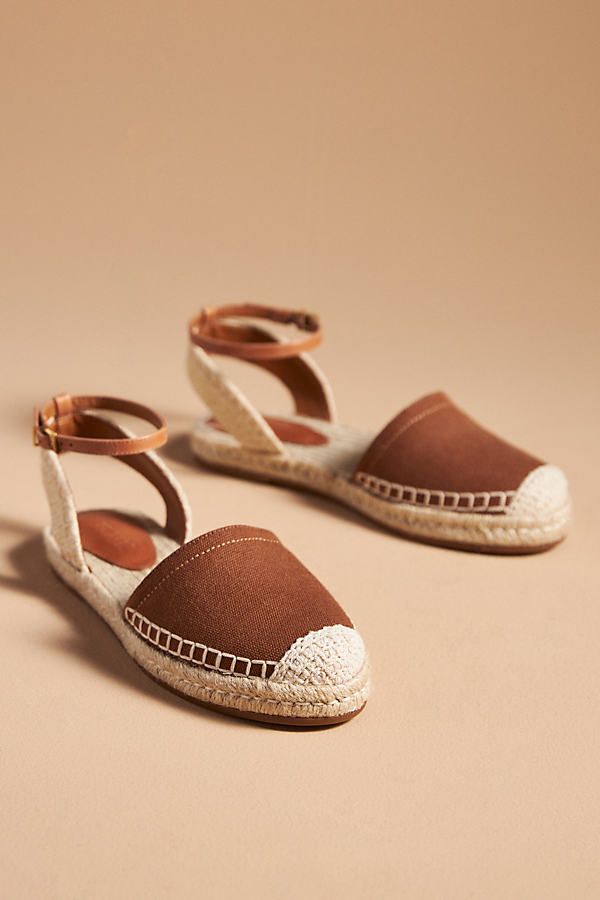 Textile, synthetic upper, insole Synthetic sole Buckle styling Imported | Greeca Flats by Schutz in Brown, Women's, Size: 8 at Anthropologie Synthetic Espadrilles With Buckle Closure And Round Toe, Leather Espadrilles With Textured Footbed, Brown Closed Toe Espadrilles With Textured Sole, Brown Synthetic Espadrilles With Cushioned Footbed, Adjustable Buckle Closure Round Toe Espadrilles, Brown Flat Espadrilles With Rubber Sole, Brown Espadrille Flat Sandals, Brown Flat Heel Espadrille Sandals, Brown Flat Espadrilles With Cushioned Footbed