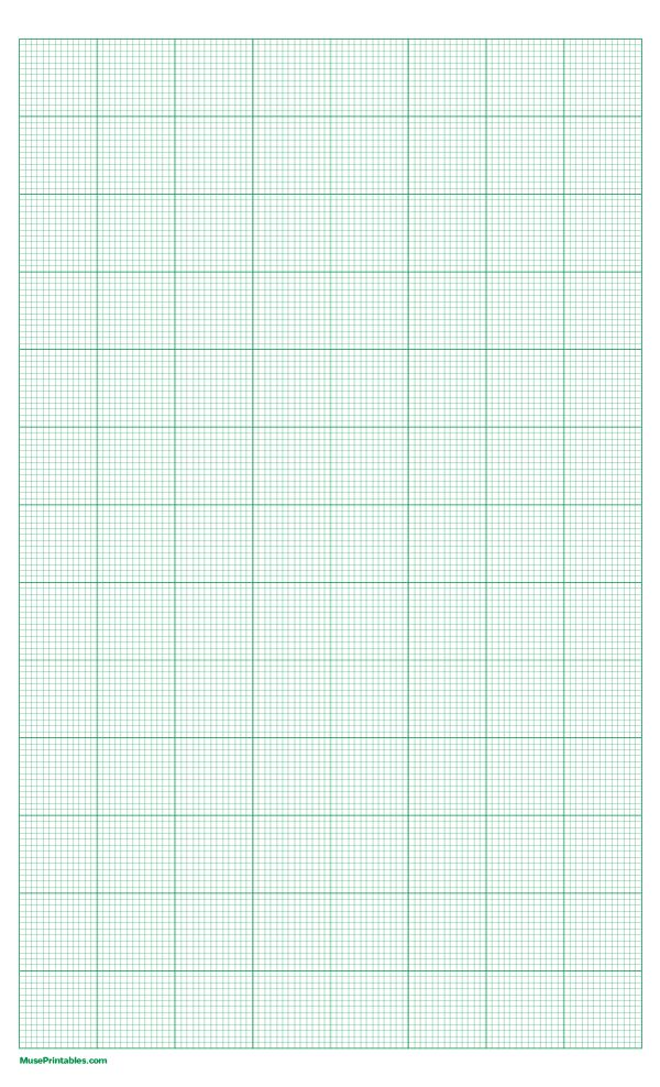 a graph paper that has been drawn with green lines on the top and bottom half