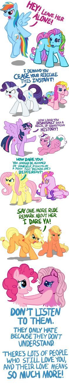 many different types of ponys with caption in the bottom right hand corner for each