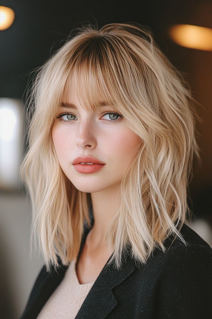 #shorthaircut #hairinspo #hairgoals #pixiecut #bobhaircut #shorthairstyles #hairtrends #hairtransformation #shorthairdontcare #chopitoff #newlook #haircutideas #shorthairlove #hairchop #freshcut 90s Haircut With Bangs, Mid Length Hair With Bangs, Bobs With Bangs, Jayne Matthews, Bangs And Glasses, Shoulder Length Hair With Bangs, Good Haircut, Hair For Round Face Shape, Long Bob With Bangs