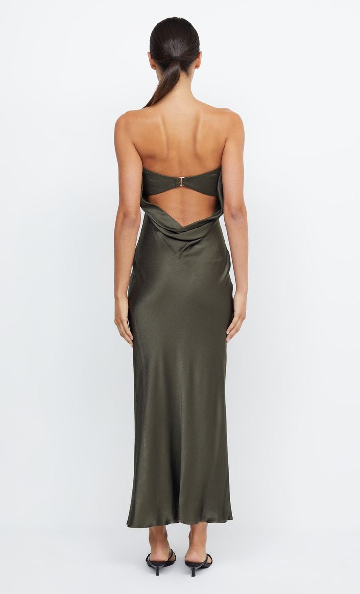 A bestselling silhouette, the Moon Dance Strapless Dress is an easy-to-wear bias-cut design that flatters all body shapes. The maxi dress features a statement low cowl back fastened with a back clip and finished with a rolled hem. Elegant Strapless Bias-cut Slip Dress, Bec And Bridge Moon Dance Strapless, Bec And Bridge Scarlett Maxi Dress, Bec And Bridge Sand Dress, Cedar City Maxi Dress Bec And Bridge, Cowl Back Dress, Crochet Midi Dress, Moon Dance, Venus Dresses