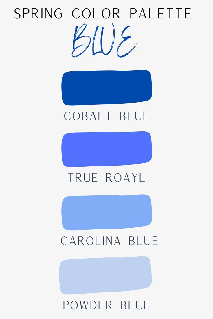 the blue hues are all different colors