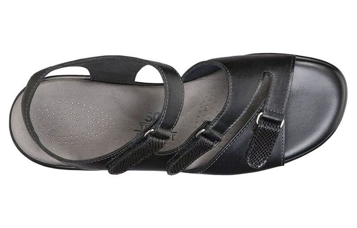 Function meets design with this sandal. Three EZ Straps with complimentary leather accents provide adjustability and create a unique style. A contoured insole and flexible sole provide cushion and support all day.
Heel Height: 1.375". Modern T-strap Sandals With Heel Loop, Leather Slip-on Slingback Sandals With Arch Support, Black Leather Slingback Sandals With Ortholite Insole, Synthetic Slingback Sandals With Ortholite Insole, Leather Slingback Sandals With Ortholite Insole, Slingback Sandals With Arch Support, Black Toe Loop Sandals With Arch Support, Comfortable Leather T-strap Sandals With Removable Insole, Leather T-strap Sandals With Arch Support