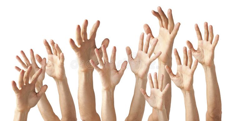 many hands reaching up in the air to reach for something or someone's hand