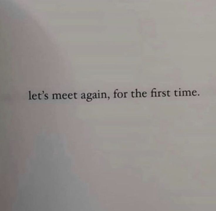 an open book with the words let's meet again, for the first time