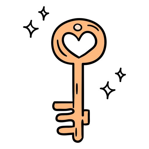 a key with a heart on it