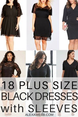 18 Plus Size Black Dresses with Sleeves - Plus Size LBD - Plus Size Fashion - alexawebb.com Black Dresses With Sleeves, Sequin Dress With Sleeves, Dress For Chubby Ladies, Black Dress Outfit Party, Dress For Chubby, Dresses For Apple Shape, Party Dresses With Sleeves, Plus Size Sequin Dresses, Cocktail Dresses With Sleeves