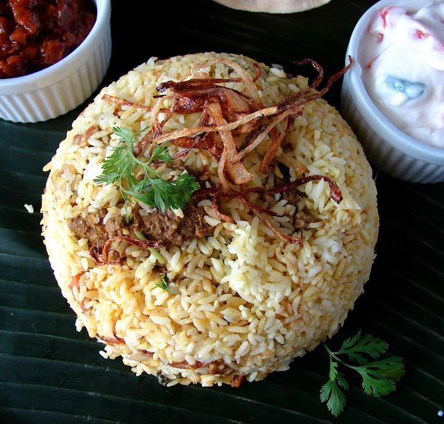 rice and other food items on a table