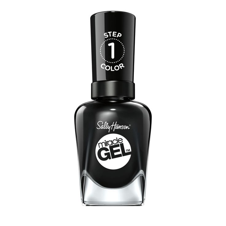 Onyx-pected Miracle Gel Polish Sally Hansen Onyx-pected Miracle Gel Polish | Black | Sally Beauty Sally Hansen Gel, Dark Nail Polish, Sally Hansen Miracle Gel, Gel Nails At Home, Gel Nail Colors, Sally Beauty, Dry Nails, Fall Nail Colors, Beauty Nail