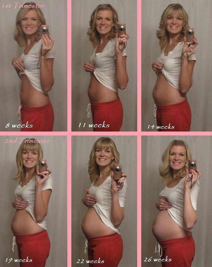 a pregnant woman is holding her cell phone and showing the steps in how to use it