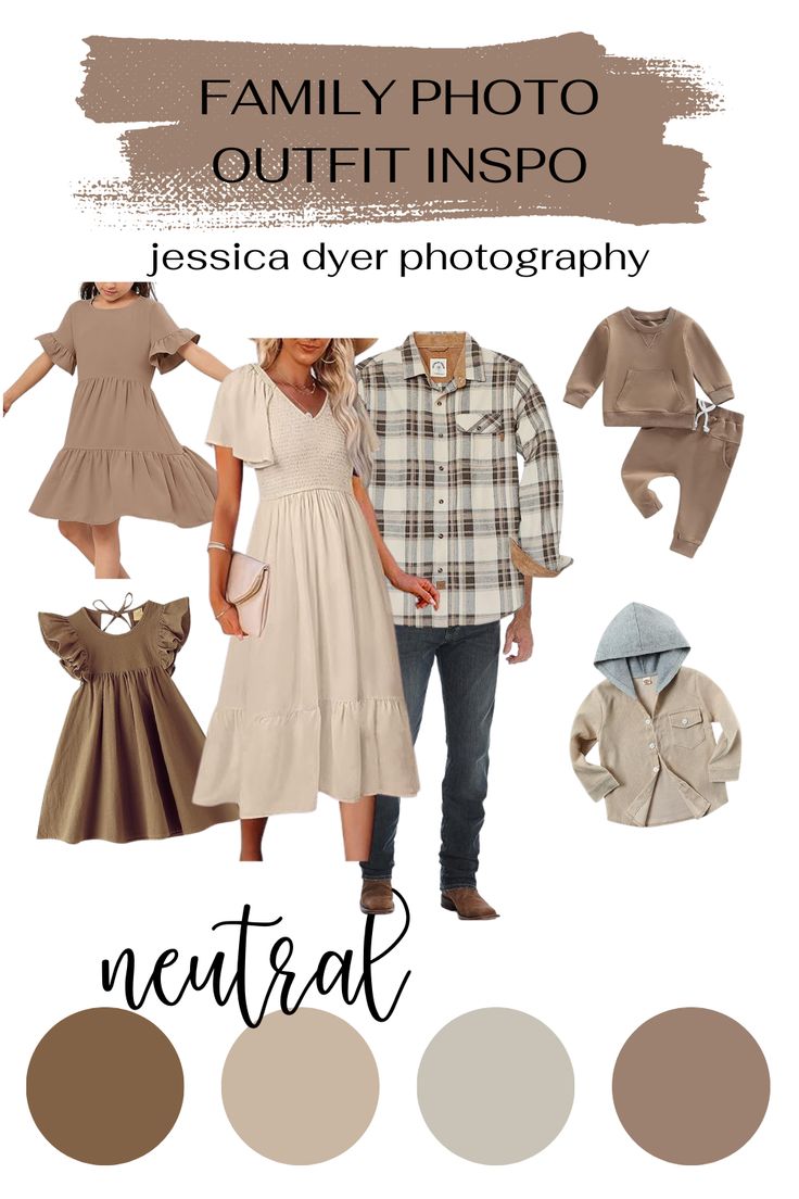 the family photo outfit is shown with neutrals