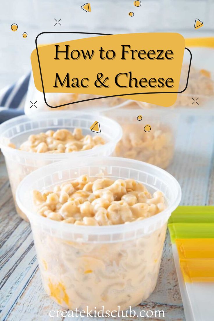 three plastic containers filled with macaroni and cheese