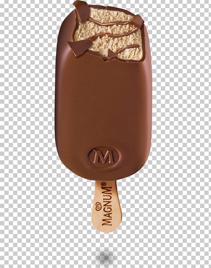 an ice cream bar with chocolate and oats on top, transparent background png clipart