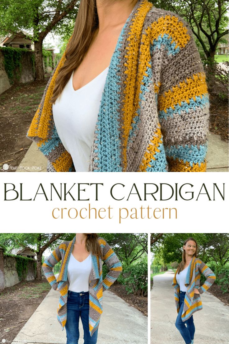 the blanket cardigan crochet pattern is easy to make and looks great for beginners