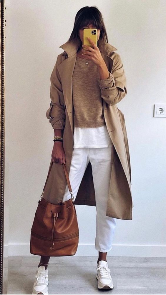 Amazing Outfits For Women Trending 2023 Mode Casual, Looks Street Style, Casual Work Outfits, 가을 패션, Looks Style, Mode Inspiration, White Pants, Winter Fashion Outfits, Fall Winter Outfits