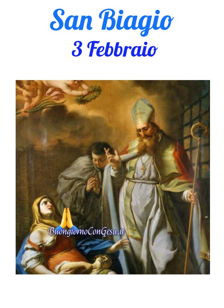 the cover of san biagio 3 febrado, with an image of jesus and mary