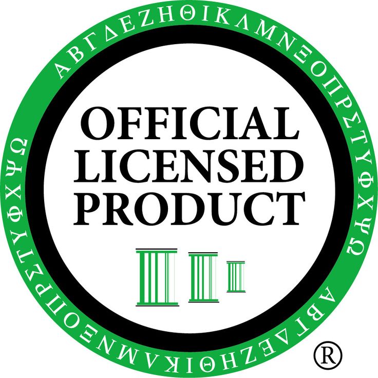 the official license product logo is shown in green and black on a white background,