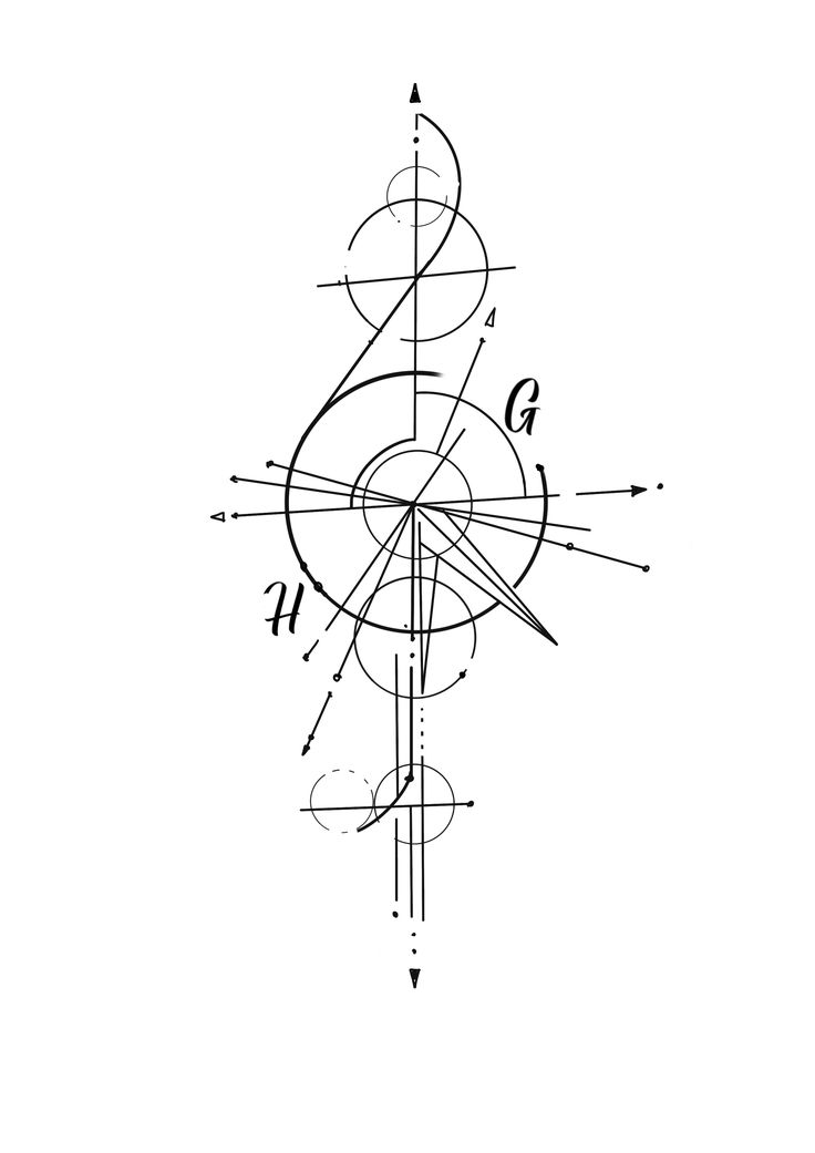 a black and white drawing of a compass with arrows pointing in different directions on it