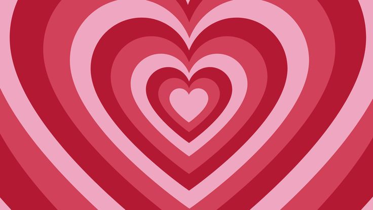 many hearts are arranged in the shape of a heart on a pink and red background