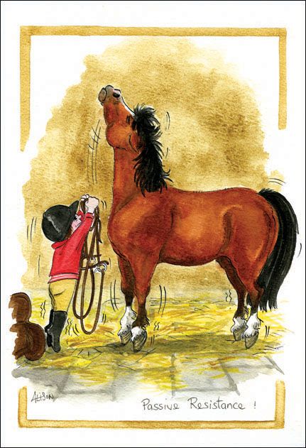 a drawing of a horse and its trainer