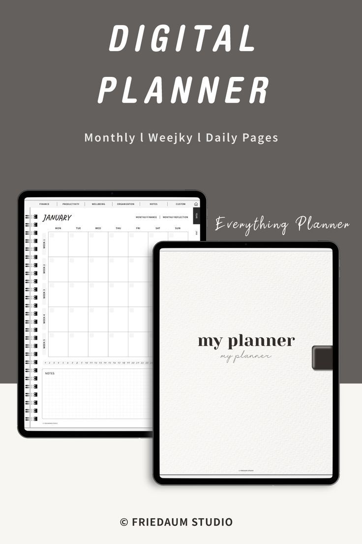 the free printable planner is on display in front of a computer screen and tablet