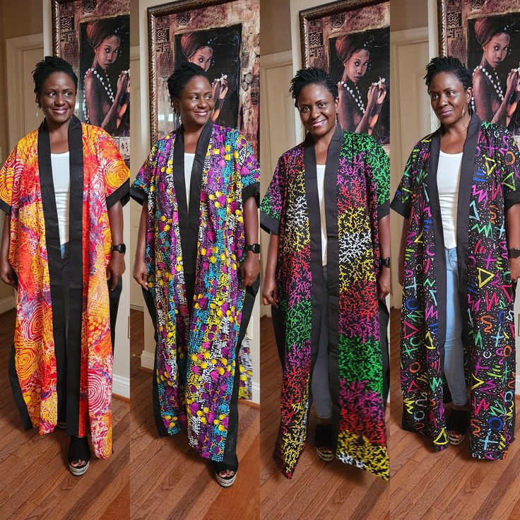 Chic Poncho Ankara Kimono Jacket. Stylish, Comfortable,  Versatile, and Bold. Material - Ankara Print Size: One Size Fits All Ankara Kimono Jacket, Kimono Sewing, Kimono Sewing Pattern, African Print Kimono, Ankara Kimono, Modern Kimono, African Clothes, Ankara Print, Kimono Jacket