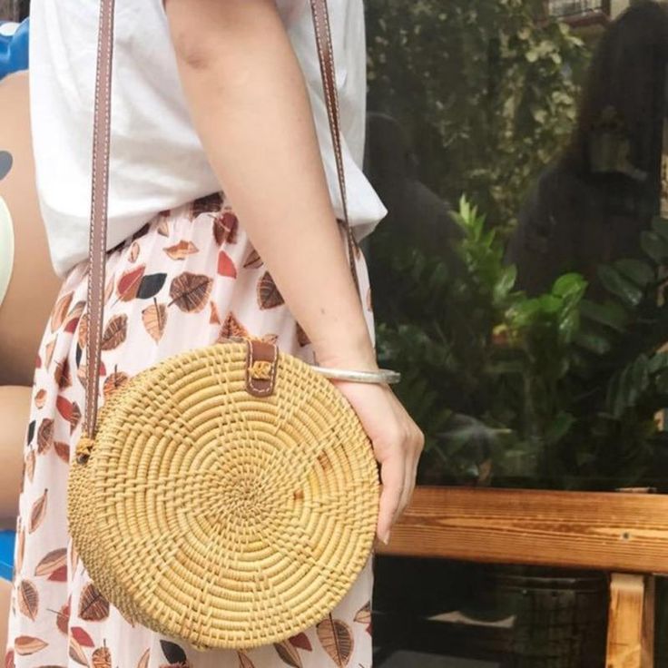 wickedafstore Koh Samui Crossbody Bag Bohemian Beige Straw Bag Made Of Rattan, Bohemian Brown Shoulder Bag For Day Out, Eco-friendly Brown Straw Bag For Day Out, Bohemian Brown Straw Bag For Day Out, Brown Crossbody Straw Bag With Bamboo Handle, Natural Handmade Shoulder Bag For Day Out, Bohemian Summer Bag With Bamboo Handle, Trendy Natural Rattan Shoulder Bag, Bohemian Straw Shoulder Bag In Natural Color