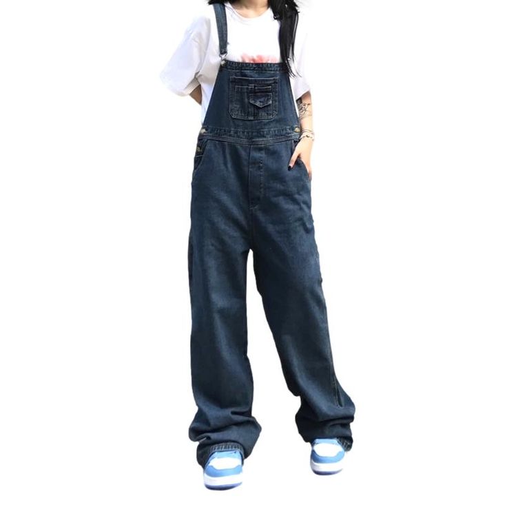 Laid-back city style has never looked better with our 2023 Spring-Summer Women's Denim Jumpsuit. With its baggy silhouette and stonewashed distress. this jumpsuit is sure to become your go-to for style and comfort.Distinctive Features: Baggy Silhouette: Get the perfect balance between comfort and style with this relaxed. oversized fit. Stonewashed Distress: Perfectly imperfect. this distressed pattern gives off effortless. vintage vibes. Versatile Style: Wear it with sneakers for an easy. simple Trendy Distressed Dark Wash Denim Jumpsuit, Trendy Dark Wash Distressed Denim Jumpsuit, Relaxed Fit Denim Overalls With Distressed Details, Relaxed Fit Distressed Denim Overalls, Casual Distressed Cotton Denim Jumpsuit, Casual Washed Denim Blue Overalls, Trendy Distressed Denim Jumpsuits And Rompers, Trendy Distressed Denim Blue Overalls, Casual Dark Wash Overalls For Streetwear