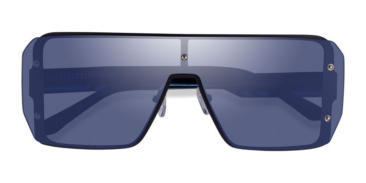 Black Blue rectangle sunglasses available in variety of colors to match any outfit. These stylish rimless, large sized acetate sunglasses include free single-vision prescription lenses, a case and a cleaning cloth. Modern Rectangular Aviator Sunglasses With Uva Protection, Modern Rectangular Aviator Sunglasses For Summer, Blue Rimless Polarized Sunglasses, Modern Rimless Polycarbonate Shield Sunglasses, Blue Polycarbonate Shield Sunglasses For Summer, Blue Rectangular Sunglasses For Summer, Blue Shield Sunglasses For Summer, Summer Blue Shield Sunglasses, Modern Blue Aviator Sunglasses With Uv Protection