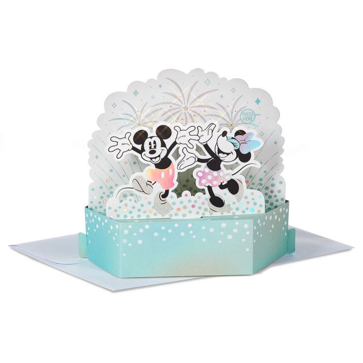 mickey and minnie pop up card