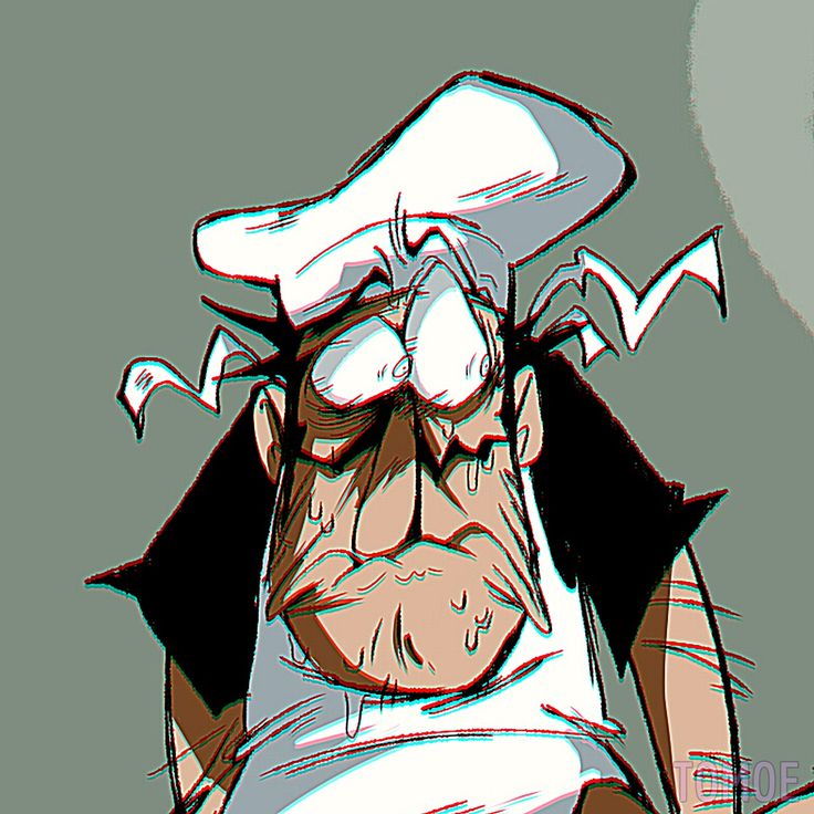 an old man wearing a chef's hat and holding his hands behind his head