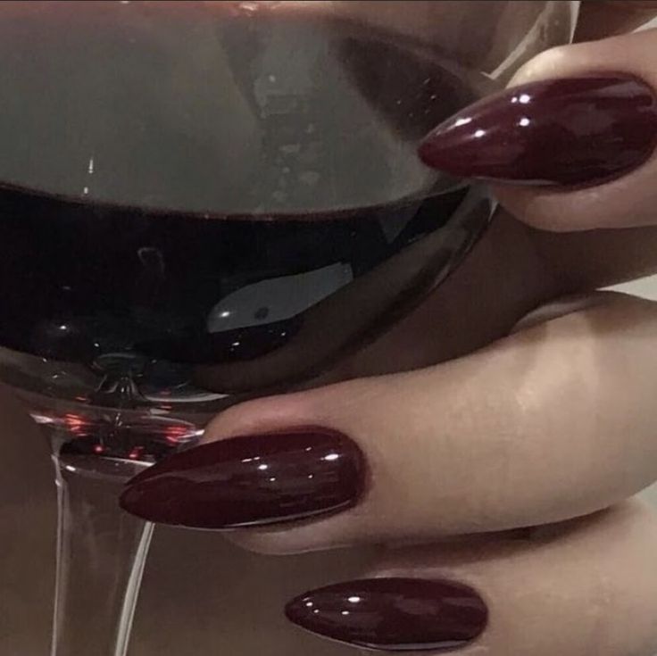 Vampire Nails, Dark Red Nails, Wine Nails, Red Acrylic Nails, Cherry Nails, Grunge Nails, Dark Nails, Dream Nails, Cute Acrylic Nails