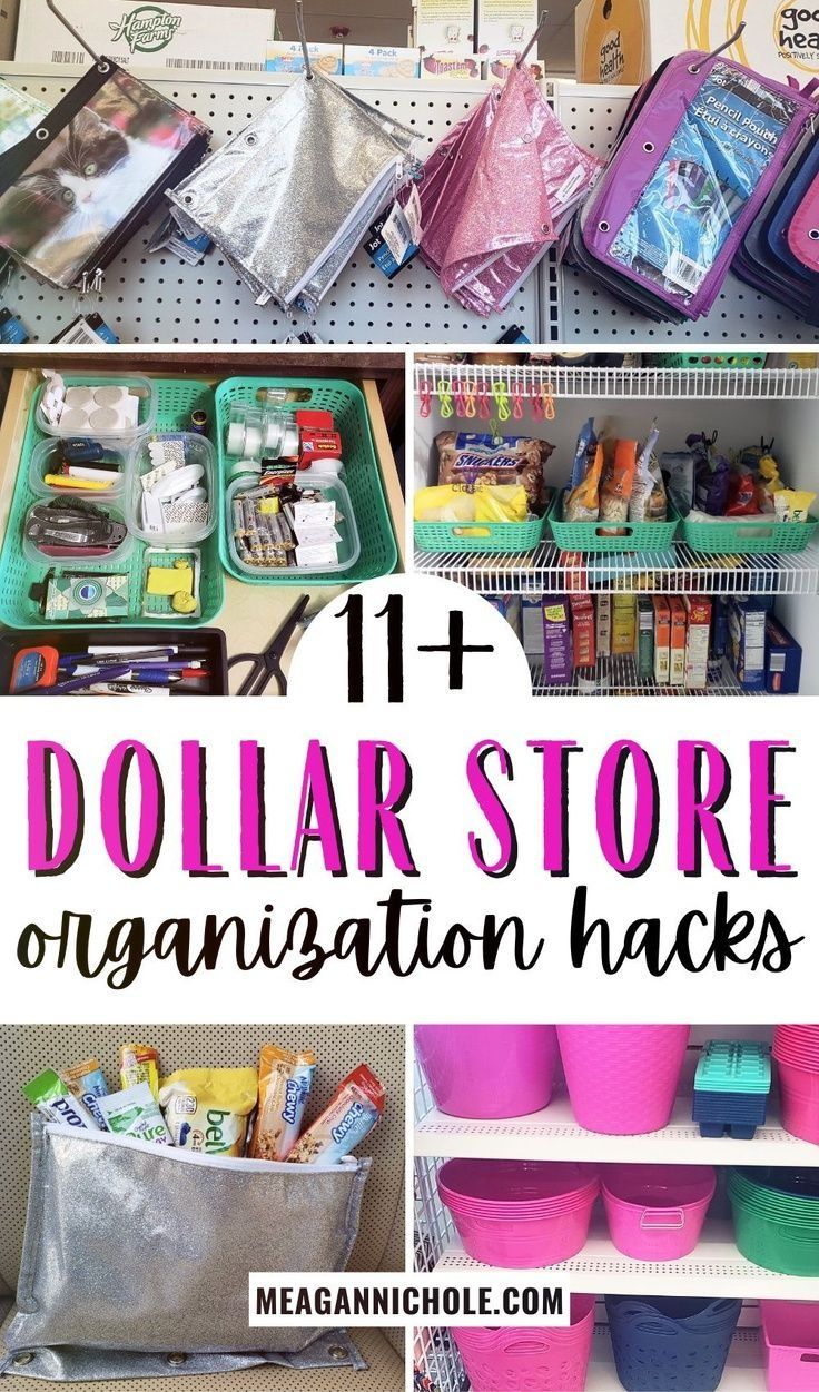 the dollar store organization hacks are great for kids to use in their school supplies