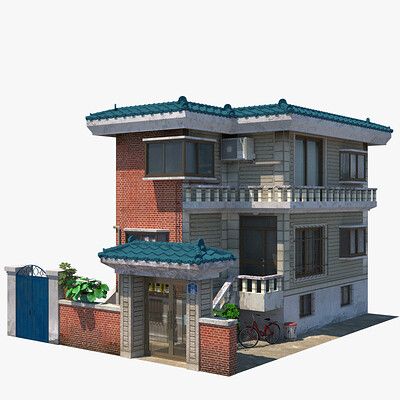 Anime Houses, Korean Seoul, Asian House, Chinese House, Small House Design Plans, Sims House Design, Max On, Amazing Buildings, Chinese Architecture